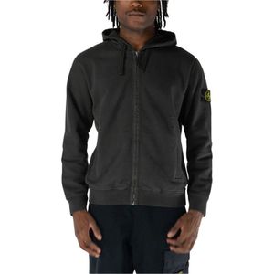 Stone Island, Heren, Sweatshirts & Hoodies, Zwart, Maat: XL