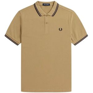Fred Perry, Heren, Tops, Beige, Maat: M Katoen,