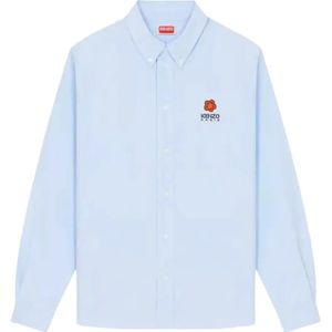 Kenzo, Heren, Overhemden, Blauw, Maat: XL Katoen,