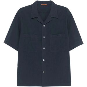 Barena Venezia, Heren, Overhemden, Blauw, Maat: S Katoen,