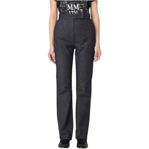 Max Mara, Dames, Broeken, Blauw, Maat: XS