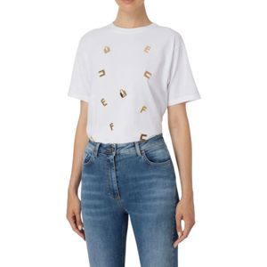 Elisabetta Franchi, Dames, Tops, Wit, Maat: XS
