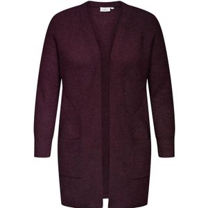 ONLY - CARMAKOMA - Vest - Mauve Wine - CARWHITNEY LS CARDIGAN KNIT