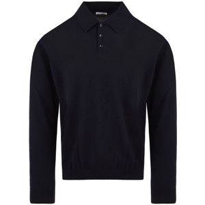 Malo, Heren, Tops, Blauw, Maat: M Wol,