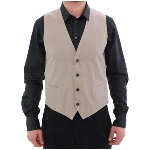 Dolce & Gabbana - Gilet - Beige - Zijden Katoenmix - Formeel