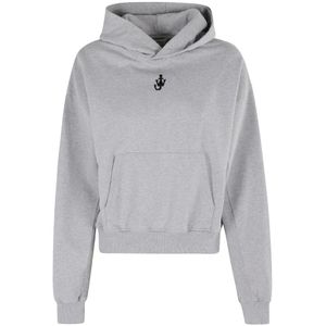 JW Anderson, Dames, Sweatshirts & Hoodies, Grijs, Maat: S Katoen,