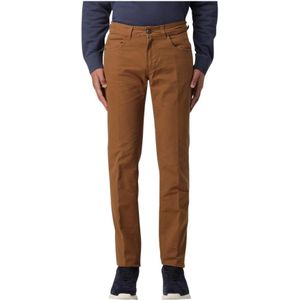 Fay, Heren, Broeken, Bruin, Maat: W38 Katoen,