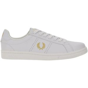 Fred Perry, Heren, Schoenen, Wit, Maat: 42 EU Leer,