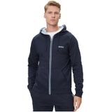 BOSS - Hoodie - Blauw - Katoen - Regular Fit Met Capuchon