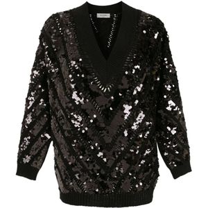 Valentino, Dames, Truien, Zwart, Maat: S Wol,