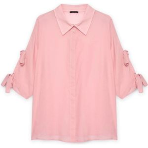 Fiorella Rubino, Dames, Blouses & Shirts, Roze, Maat: XL Katoen,