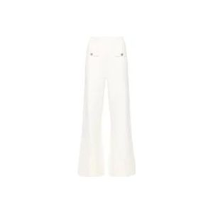 Twinset Neve Gebreide Broek , White , Dames , Maat: S