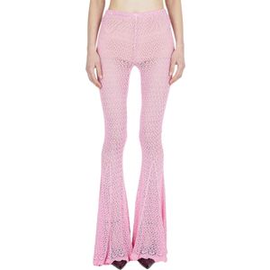 Blumarine, Dames, Broeken, Roze, Maat: L Katoen,