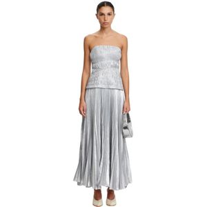 Acler, Dames, Jurken, Grijs, Maat: S Poliester,