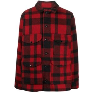 Filson, Heren, Overhemden, Rood, Maat: M Wol,