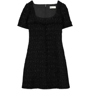 Tory Burch, Dames, Jurken, Zwart, Maat: S Tweed,