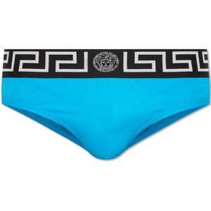 Versace, Heren, Badkleding, Blauw, Maat: 2XL