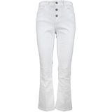Liu Jo - Jeans - Wit - Dames - Bootcut - Met Knopen en Zilveren Details