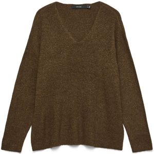 Vero Moda, Dames, Truien, Bruin, Maat: L Leer,