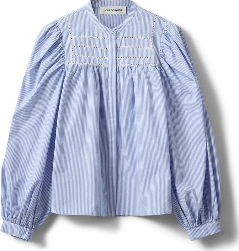 Sofie Schnoor - Delilahsw - Blouse - Gestreept Blauw - 100% Katoen