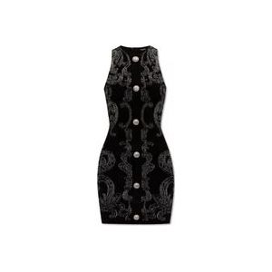 Balmain Jacquard jurk , Black , Dames , Maat: M