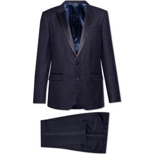 Dolce & Gabbana, Heren, Pakken, Blauw, Maat: M Wol,