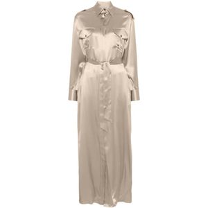 Kiton, Dames, Jurken, Bruin, Maat: M Zijde,