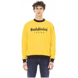Baldinini, Heren, Sweatshirts & Hoodies, Geel, Maat: S Katoen,