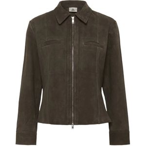 Karen by Simonsen, Dames, Jassen, Groen, Maat: M Leer,