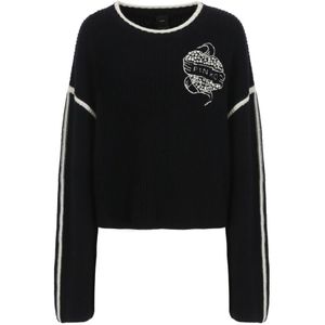 Pinko, Dames, Truien, Blauw, Maat: L Wol,