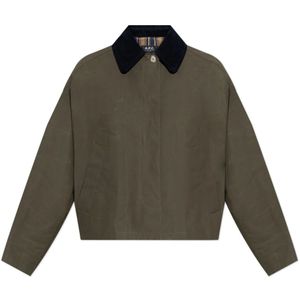 A.p.c. - Jas met Kraag - Groen - Dames - Katoen