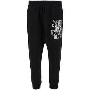 Dsquared2 Zwarte Joggingbroek met Icon Logo Print , Black , Heren , Maat: XL