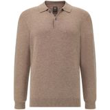 Boggi Milano - Cashmere Blend Crew Neck Polo - Beige - Heren - Lange Mouwen