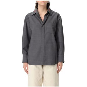 Bottega Veneta, Dames, Blouses & Shirts, Grijs, Maat: S