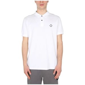 Ma.strum, Heren, Tops, Wit, Maat: M Katoen,