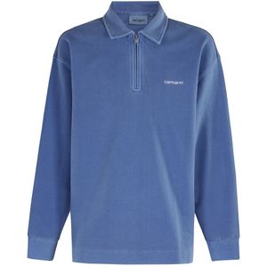 Carhartt Wip, Heren, Tops, Blauw, Maat: L Katoen,