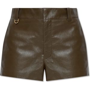 Chloé Leren shorts , Green , Dames , Maat: M