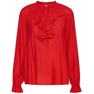Part Two, Dames, Blouses & Shirts, Rood, Maat: XS Viscose,