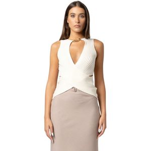 Kocca, Dames, Tops, Wit, Maat: L Leer,