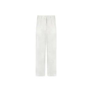 Woolrich Witte katoenen popeline broek , White , Dames , Maat: XS