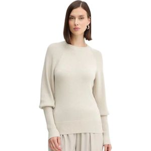 Armani Exchange, Dames, Truien, Beige, Maat: L Leer,