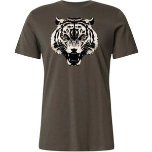 Antony Morato - Felle Tijgergezicht T-shirt - Groen - Heren - Katoen