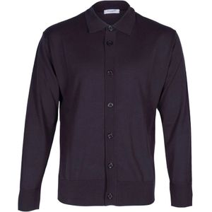 Paolo Pecora, Heren, Overhemden, Bruin, Maat: S Katoen,