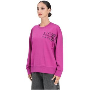 Maison Margiela, Dames, Sweatshirts & Hoodies, Roze, Maat: XS Katoen,
