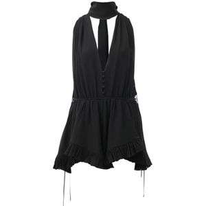 Chloé, Dames, Jurken, Zwart, Maat: M Zijde,