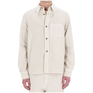 Haikure, Heren, Overhemden, Beige, Maat: XL Katoen,