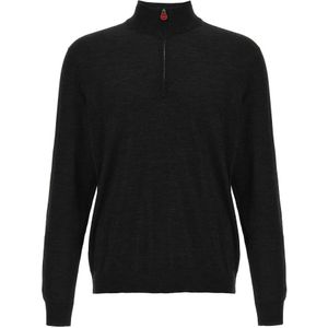 Kiton, Heren, Truien, Zwart, Maat: 2XL Wol,
