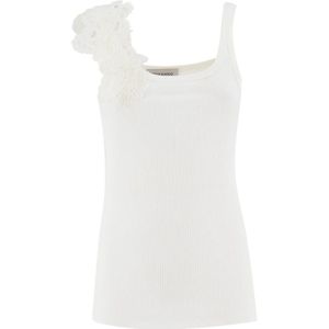 Ermanno Scervino, Dames, Tops, Wit, Maat: L Viscose,
