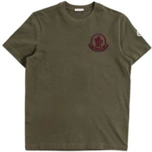 Moncler, Heren, Tops, Groen, Maat: M Katoen,