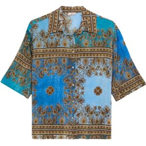 Oltre, Dames, Blouses & Shirts, Veelkleurig, Maat: S Viscose,